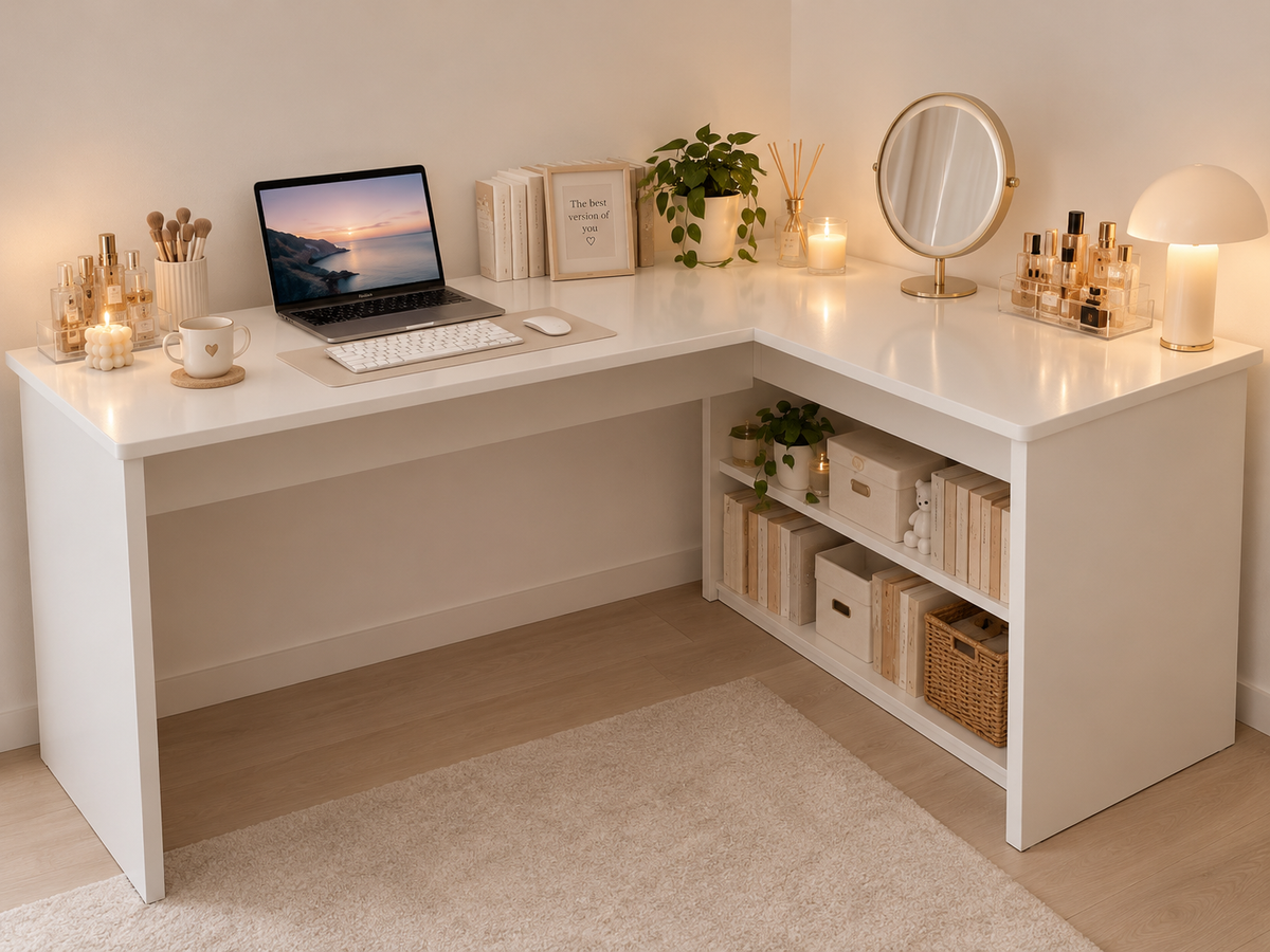 Bureau d'angle droit 120 cm